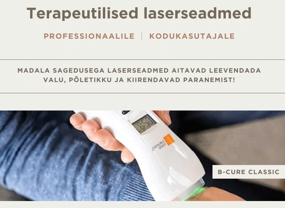 Madala sagedusega laserteraapia laserseadmed valu leevenduseks, põletiku vähendamiseks, kiiremaks paranemiseks!